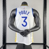 2023 NBA Golden State Warriors White POOLE#3 Men Jersey Top Quality Hot Pressing Number And Name