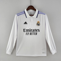 22/23 Long Sleeve Real Madrid Home 1:1 Quality Soccer Jersey