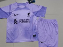 22/23 Liverpool GK Purple Kids Soccer Jersey