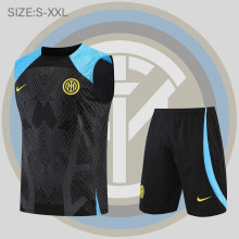 22/23 Inter Milan Vest Training Suit Kit Black 1:1 Quality Soccer Jersey