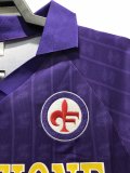 1989-1990 Fiorentina home Fans 1:1 Quality Retro Soccer Jersey