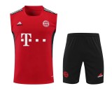 21/22 Bayern Vest Training Suit Kit Red 1:1 Quality Training Jersey