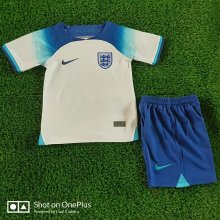 2022 England Home White Kids Soccer Jersey