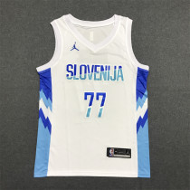 Slovenia DONCIC #77 White 1:1 Quality Jersey
