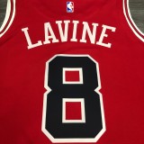 NBA Bulls crew red No. 8 Raven with chip 1:1 Quality