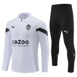 22/23 Valencia Training Suit White 1:1 Quality Training Jersey
