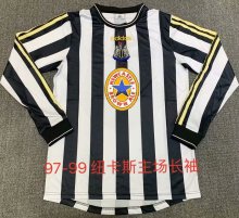 1997-1999 Newcastle Home Fans Long sleeve 1:1 Quality Retro Soccer Jersey