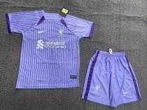 23/24 Liverpool Purple 1:1 Quality Kids Soccer Jersey