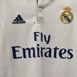 2016-2017 Retro Real Madrid Home Long Sleeve 1:1 Quality Soccer Jersey