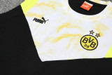 22/23 Borussia Dortmund Vest Training Suit Kit Black And White 1:1 Quality Training Jersey