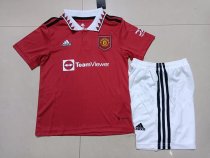 22/23 Manchester United Home Red Kids Soccer Jersey