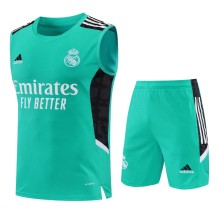 21/22 Real Madrid Vest Training Suit Kit Green 1:1 Quality Training Jersey