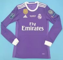 2016/2017 Real Madrid Away Long sleeve 1:1 Quality Retro Soccer Jersey