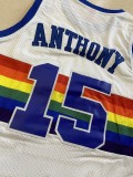 NBA Nuggets # 15 Anthony snow mountain white top Mesh Jersey 1:1 Quality