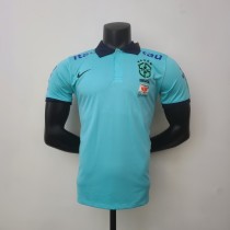 2022 Brazil POLO Blue 1:1 Quality Soccer Jersey