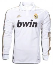 2011-2012 Retro Real Madrid Home Long Sleeve 1:1 Quality Soccer Jersey