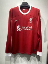 23/24 Liverpool Home Red Long sleeve Fans 1:1 Quality Soccer Jersey