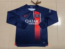 23/24 PSG Paris Home Long Sleeve Fans 1:1 Quality Soccer Jersey