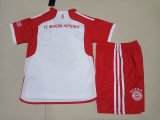 23/24 Bayern Munich Home White 1:1 Quality Kids Soccer Jersey