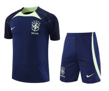 2022 Brazil Training Jersey Blue 1:1 Quality Training Shirt