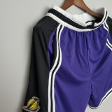 2022 Los Angeles Lakers NBA US Training Shorts Purple Black 1:1 Quality NBA Pants