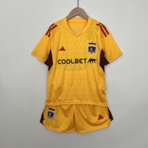 23/24 Colo colo Goalkeeper Yellow 1:1 Kids Soccer Jersey