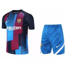 21/22 Barcelona Red Black Training Short Suit 1:1 Quality Soccer Jersey