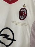 2002/2003 AC Milan Away Fans Champions League 1:1 Quality Soccer Jersey
