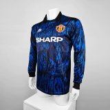 1993 Manchester United AWAY Long sleeve 1:1 Quality Retro Soccer Jersey