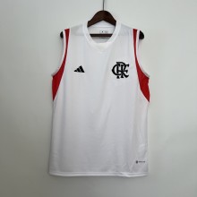 23/24 Vest Training Wear Flamengo White Fans Version 1:1 Quality Soccer Jersey