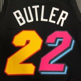 NBA Miami Heat BUTER #22 Black Top Quality Hot Pressing 1:1 Quality