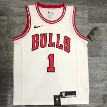 NBA Bulls crew neck white No. 1 Ross with chip 1:1 Quality