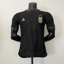 2023 Argentina Black 3 Stars Player 1:1 Quality Soccer Jersey