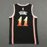 23 Hawks YOUNG #11 Black City Edition 1:1 Quality NBA Jersey