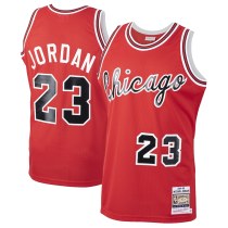 NBA Mitchell & Ness bull 23 Vintage Red 1:1 Quality