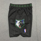 Minnesota Timberwolves Black 1:1 Quality Retro NBA Pants