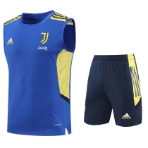 21/22 Juventus Vest Training Suit Kit Blue 1:1 Quality Training Jersey