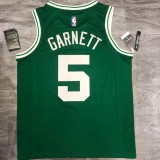 NBA Celtics Retro Green No.5 Garnett with chip 1:1 Quality