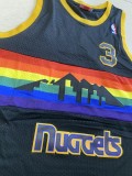 NBA Nuggets # 3 Lverson Snow mountain black top Mesh Jersey 1:1 Quality