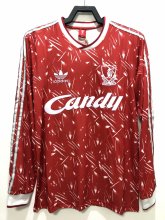 1989 Retro Liverpool Home Long sleeve 1:1 Quality Soccer Jersey