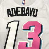 22/23 Heat Adebayo #13 White City Edition 1:1 Quality NBA Jersey