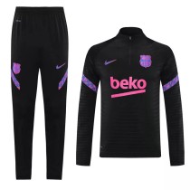 21/22 Barcelona Black Half Pull Sweater Tracksuit 1:1 Quality Soccer Jersey