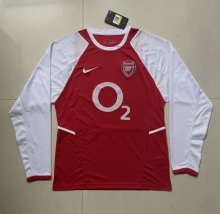 2002-2004 Arsenal Home Long Sleeve 1:1 Quality Retro Soccer Jersey