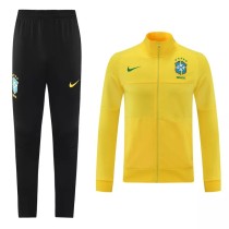 21/22 Brazil Yellow Jacket Tracksuit 1:1 Quality Soccer Jersey