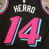 NBA Heat crew crew black No. 14 Hiro with chip 1:1 Quality