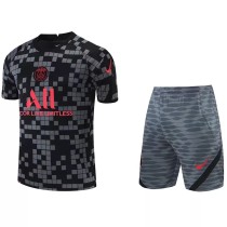 21/22 PSG Paris Gray Black Red Training Short Suit 1:1 Quality Soccer Jersey