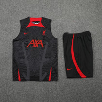 22/23 Liverpool FC Vest Training Suit Kit Black 1:1 Quality Training Jersey