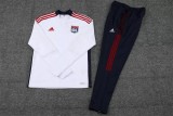 21/22 Lyon White Half Pull Sweater Tracksuit 1:1 Quality Soccer Jersey