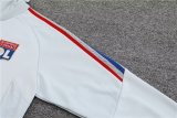 22/23 Lyon Training Suit Color Light Grey High-collar 1:1 Quality Training Jersey