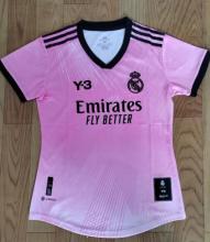 22/23 Real Madrid Y-3 Pink Women Fans 1:1 Quality Soccer Jersey